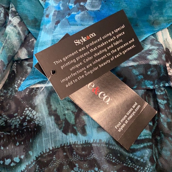 Style & Co Layered Capelet Top with Attached Cami NWT - Picture 7 of 8